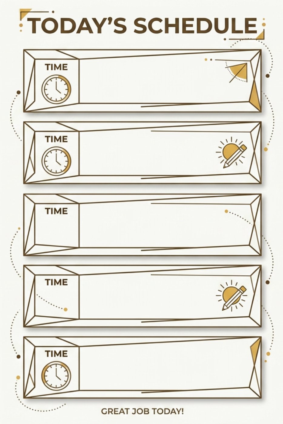 Visual schedule template